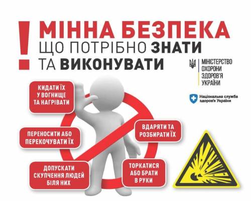 Інформація для населення про можливі загрози від вибухонебезпечних предметів
